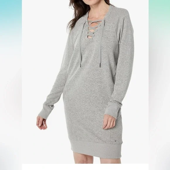 Prana Cozy Up Terry Dress - Women's Heather Grey Xs